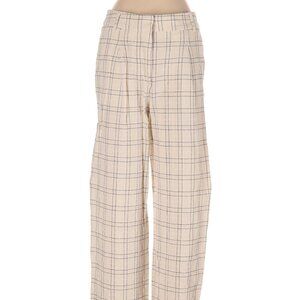 EUC Sézane Gridded White Slacks Size 2/EU 34